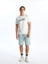 LC Waikiki Crew Neck Short Sleeve Printed Combed Cotton Men's T-shirt